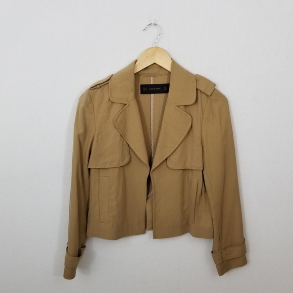 cropped trench coat zara